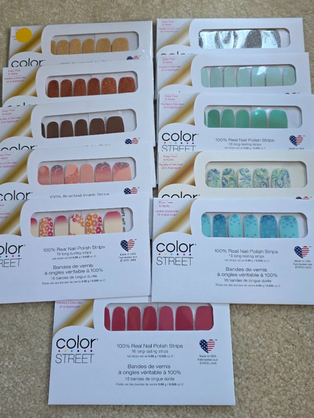 Assorted Color Street nail strips (NWT)